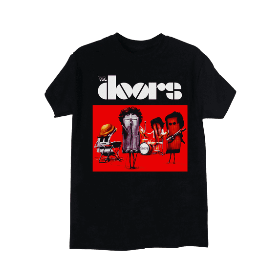 The Doors Band T-Shirt Black Short Sleeve Unisex S-4XL