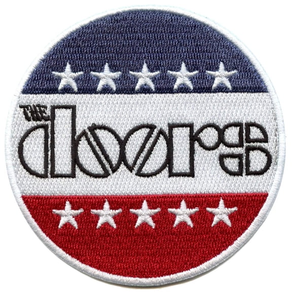 The Doors Logo Patch Stars Stripes Embroidered Iron On