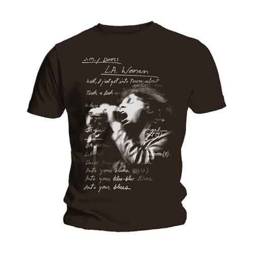 The Doors Unisex T-Shirt LA Woman Lyrics (Large)