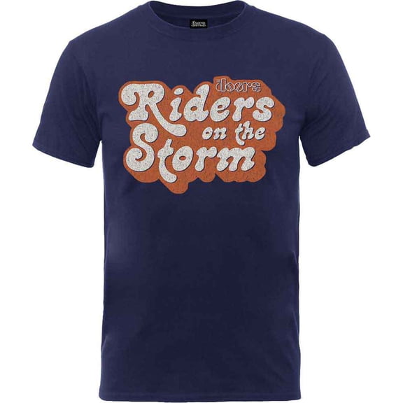 The Doors Unisex T-Shirt Riders on the Storm Logo (Large)