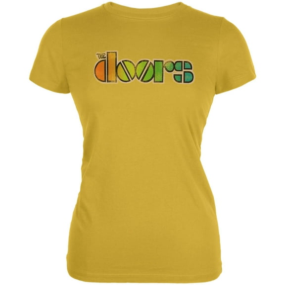 The Doors Women's Juniors Rainbow Logo Short Sleeve T Shirt
