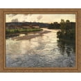 thumbnail image 1 of The Dordogne 34x28 Large Gold Ornate Wood Framed Canvas Art by Frits Thaulow, 1 of 2