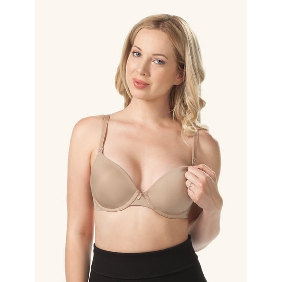 Leading Lady, The Dorothy, Underwire Nursing Bra, Smooth Cups, Tshirt Bra, Fold Down Cups, Full Inner Sling, Microfiber (Women's)