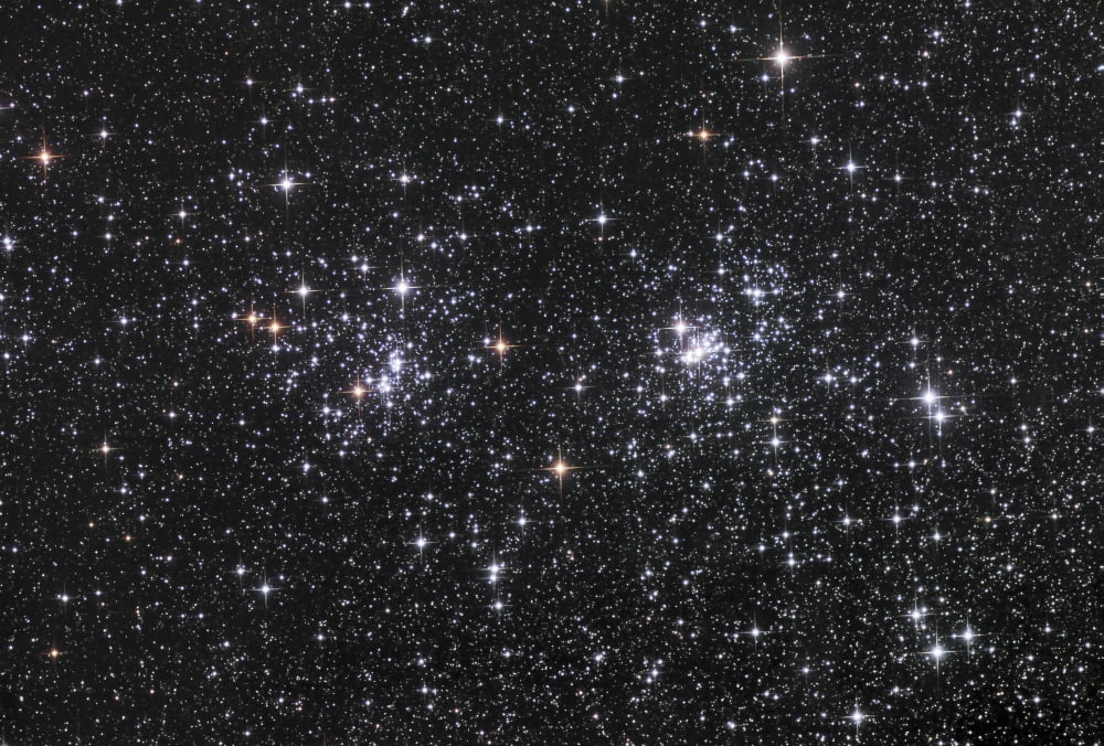 The Double Cluster NGC 884 and NGC 869 Canvas Art - Robert GendlerStocktrek Images (17 x 12)