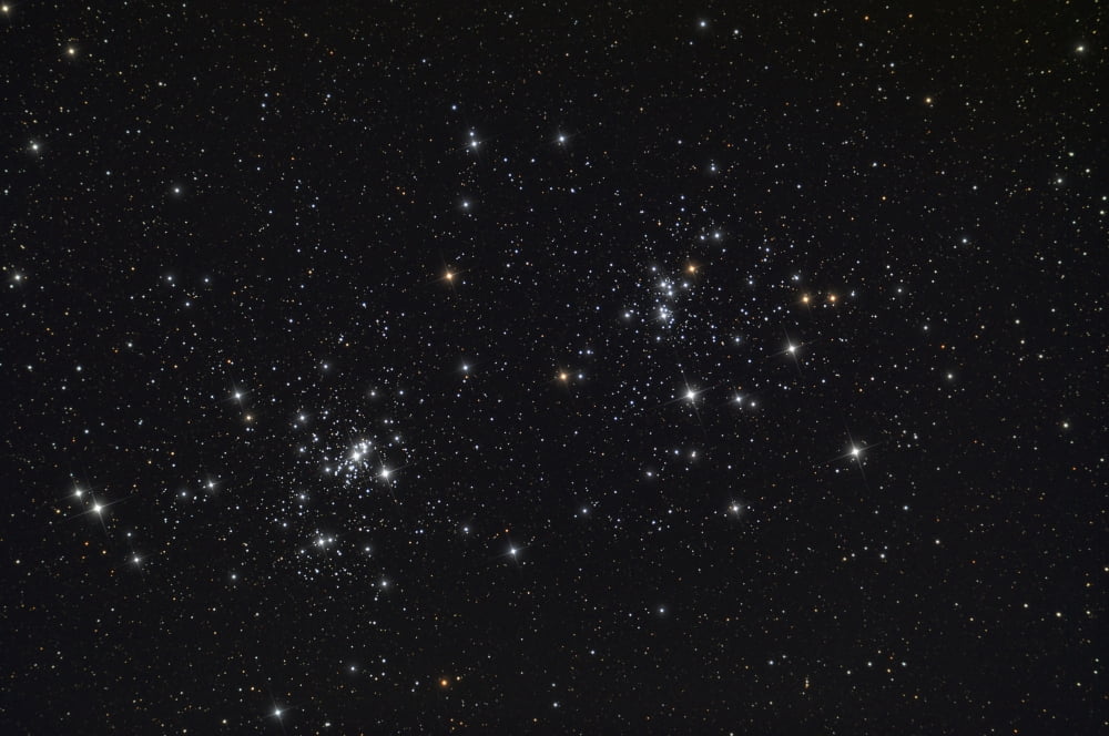 The Double Cluster in the constellation Perseus Canvas Art - Rolf GeissingerStocktrek Images (17 x 12)