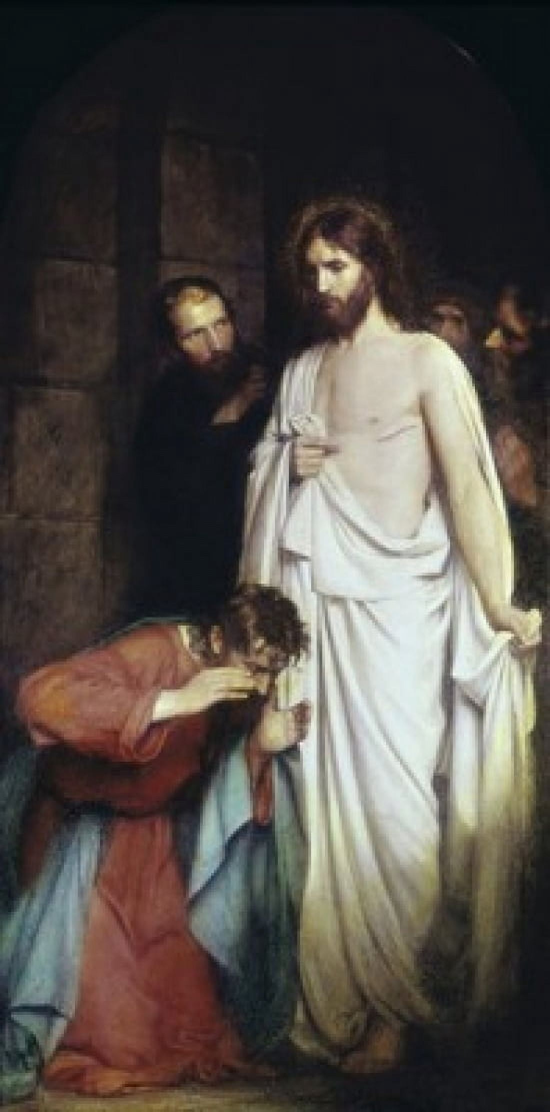 The Doubtful Thomas Carl Heinrich Bloch (1834-1890 Danish) Canvas Art - Carl Heinrich Bloch (24 x 36)