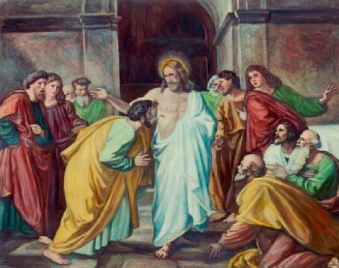 The Doubting Thomas Alessandro Mantovani (1814-1892 Italian) Canvas Art - Alessandro Mantovani (18 x 24)