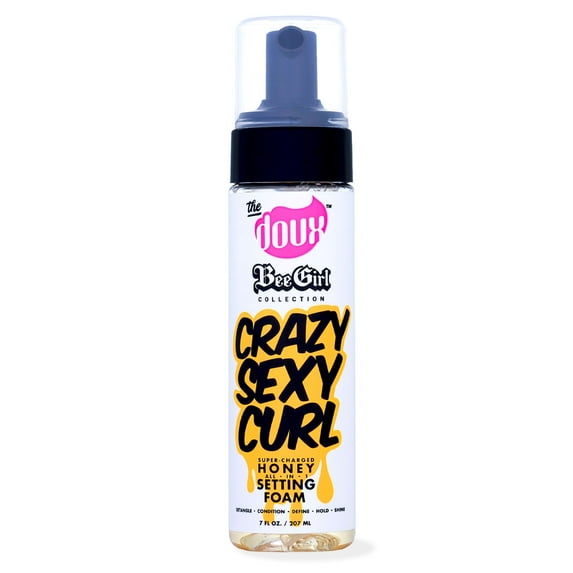 The Doux Bee Girl Crazy-Sexy-Curl Honey Setting Foam 7 oz, Curly Hair Types, Pump Bottle, Unisex