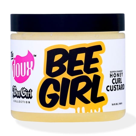 The Doux Bee Girl Honey Curl Custard Cream 16 fl.oz, Moisturizing, Cream, for All Hair Types
