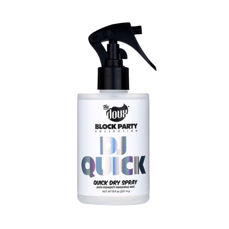 The Doux Block Party DJ Quick Dry Spray, All Hair Types, 8 fl.oz, UV Protection, 1 Count