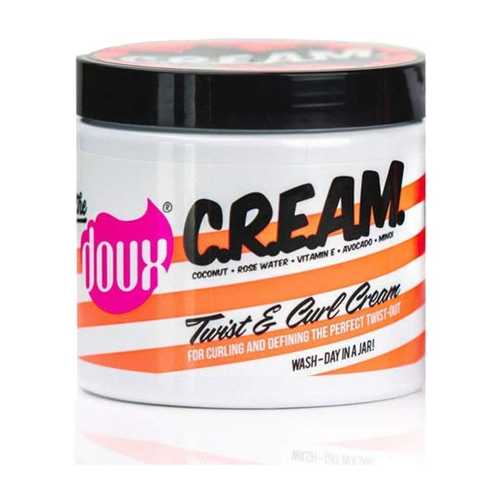 The Doux C.R.E.A.M. Coconut, Rose Water, Vitamin E, Avocado, Minoi Twist & Curl Style Cream, 16 OZ