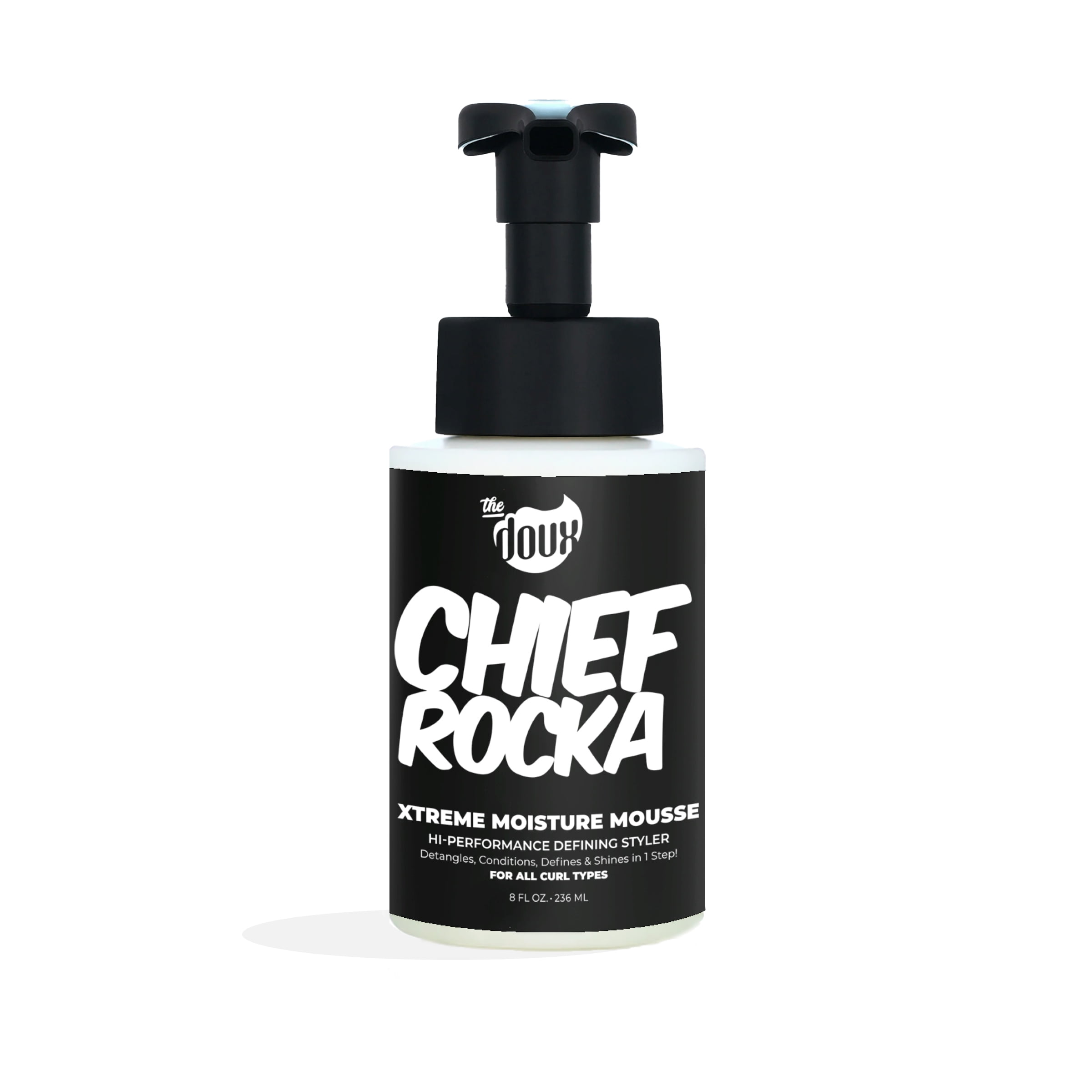 The Doux Chief Rocka Xtreme Hold Setting Foam 8oz. All Hair Types, Pump Bottle