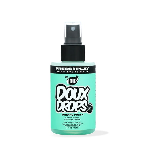 The Doux Doux Drops Bonding Polish Heat Protectant Serum 4 oz., All Hair Types, Moisturizing, Unisex