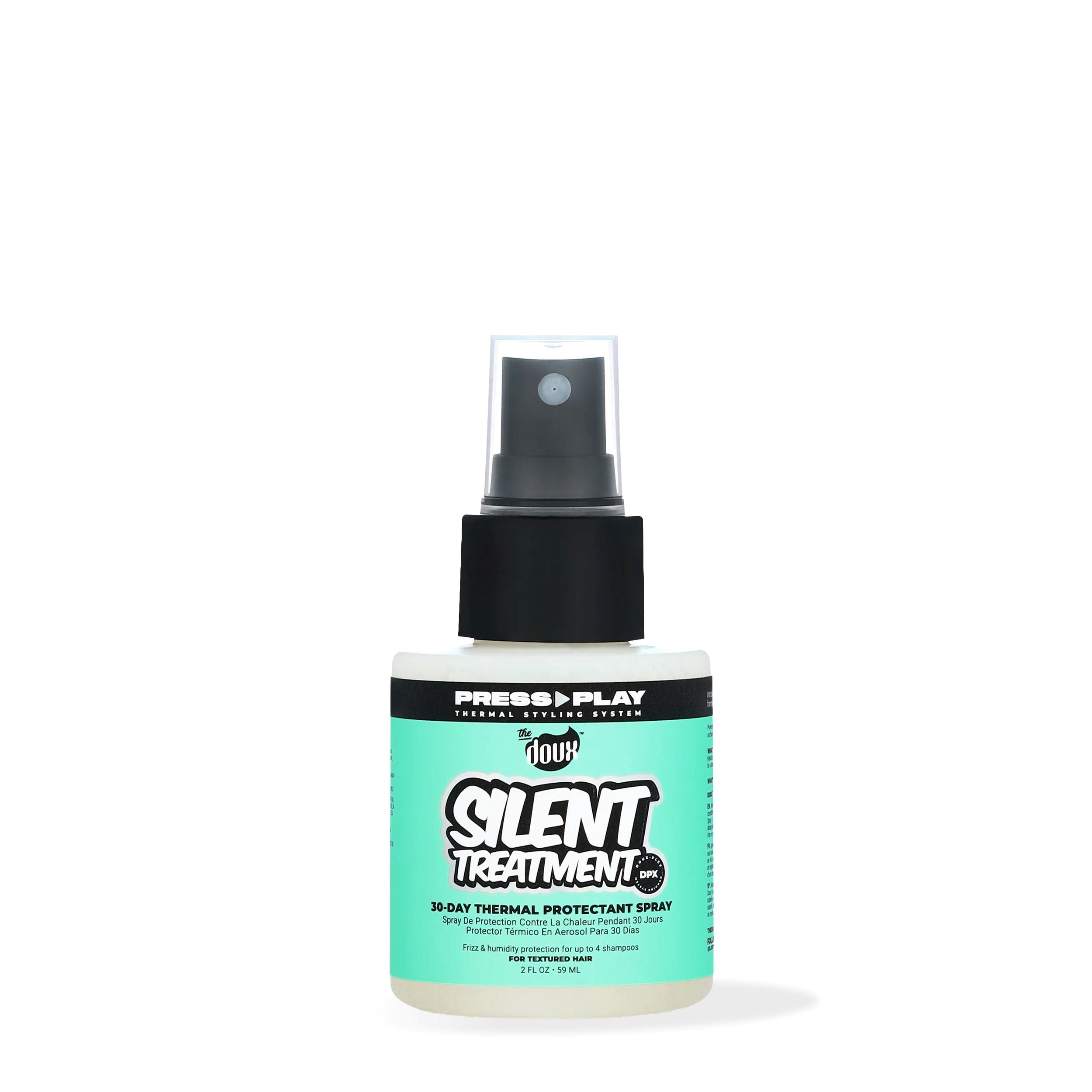 The Doux Silent Treatment 30 Day Thermal Heat Protectant Anti Humidity Treatment 2 oz, Spray Bottle