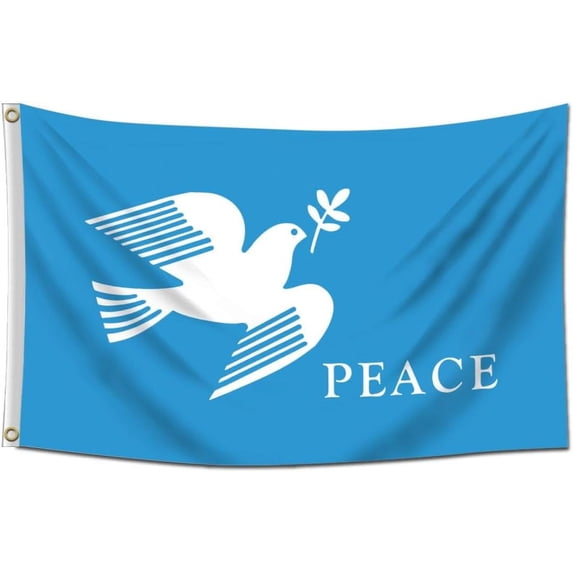 The Dove of Peace Love Peach Flag HD Printing Garden Outdoor Indoor Home Parade Decor