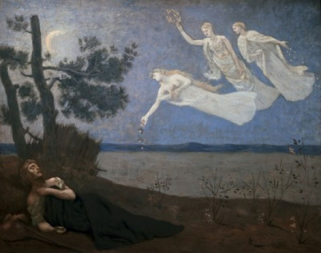 The Dream Le Reve 1883 Pierre Puvis de Chavannes (1824-1898 French) Musee dOrsay Paris France Canvas Art - Pierre Puvis de Chavannes (18 x 24)