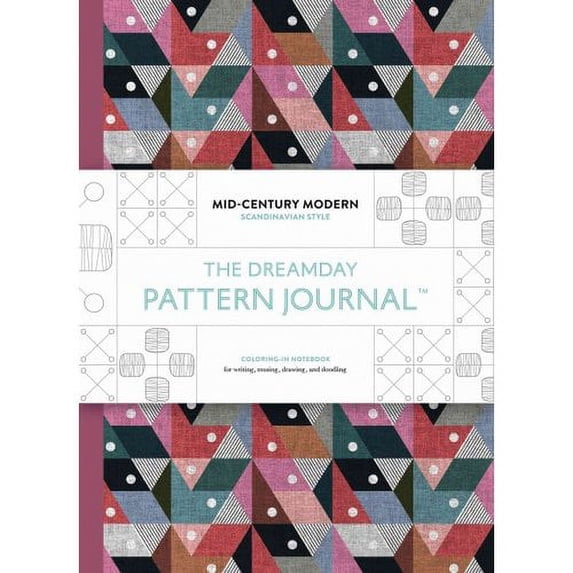 The Dreamday Pattern Journal Mid-century Modern - Scandinavian Design: Coloring-in Notebook for Writing, Musing, Drawing and Doodling