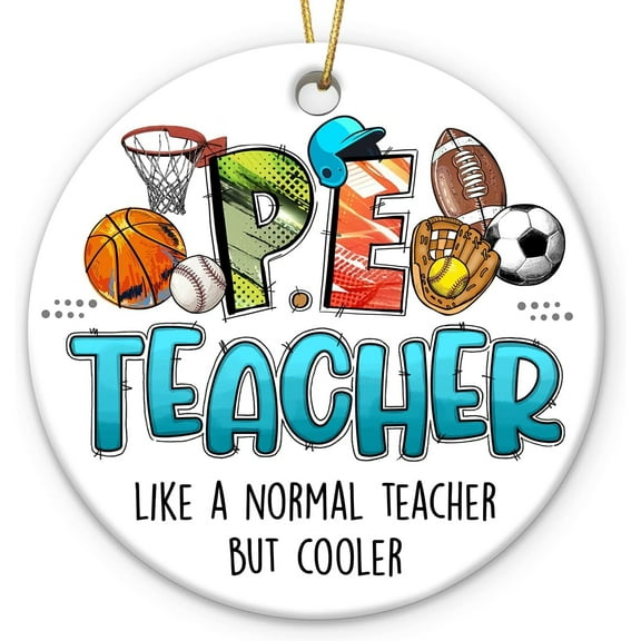 The Dreamy Den Pe Teacher Ceramic Ornament, 1PC