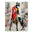 thumbnail image 1 of The Dressed Doberman Dog Collage Vibrant Colourful Bold Pop Art Modern Painting Large Wall Art Poster Print Thick Paper 18X24 Inch, 1 of 5