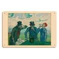 thumbnail image 1 of The Drinkers - From an Original Color Painting by Vincent van Gogh c.1890 - 8 x 12 inch Vintage Wood Art Sign, 1 of 4