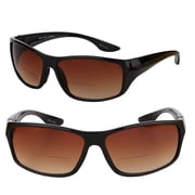 The Driver 2 Pair of Bifocal Sunglasses Featuring High Definition Driving Lenses for Men and Women - Black/Black - 2.00