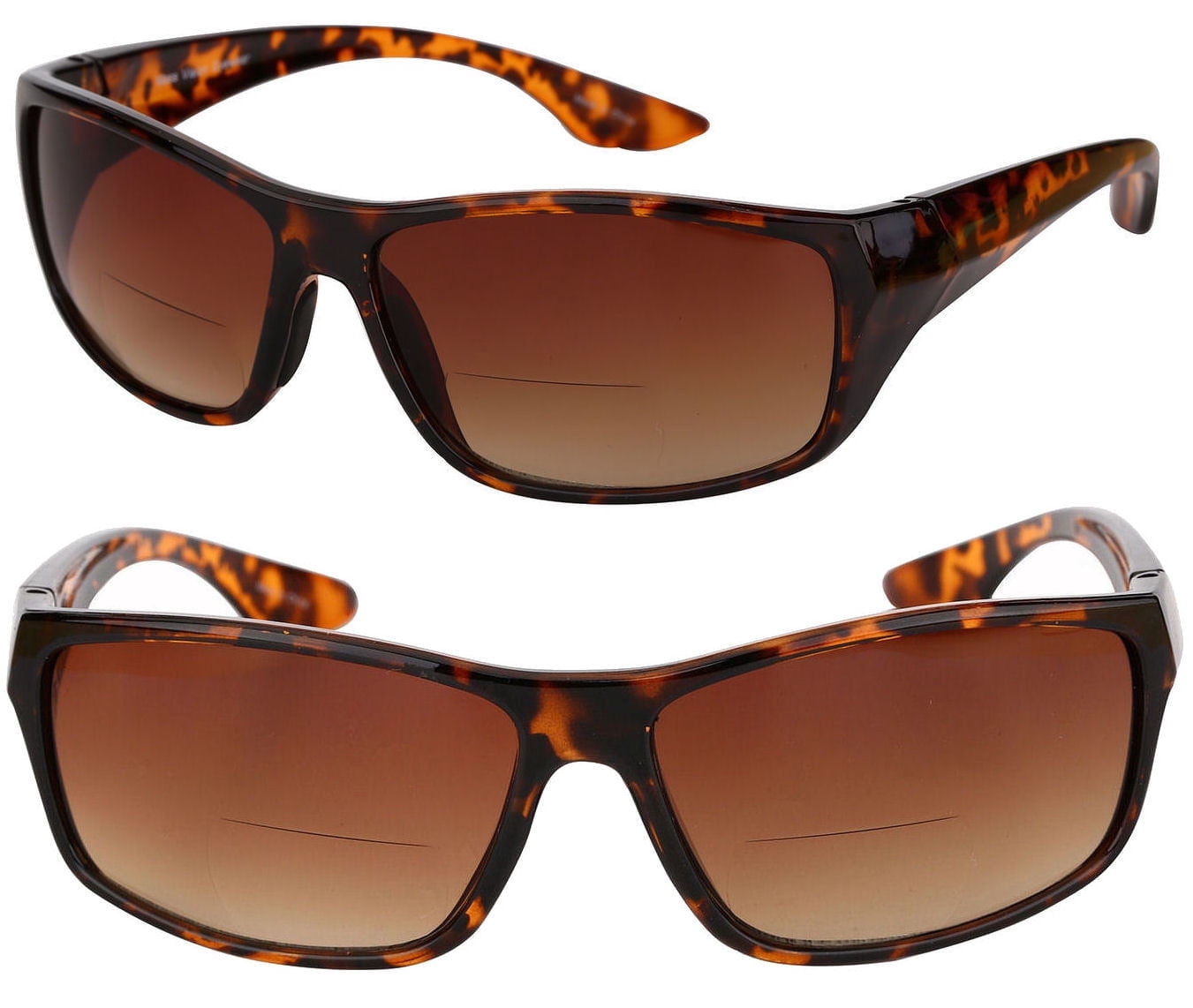 "The Driver" 2 Pair of Bifocal Sunglasses Featuring High Definition Driving Lenses for Men and Women - Tortoise/Tortoise - 1.25