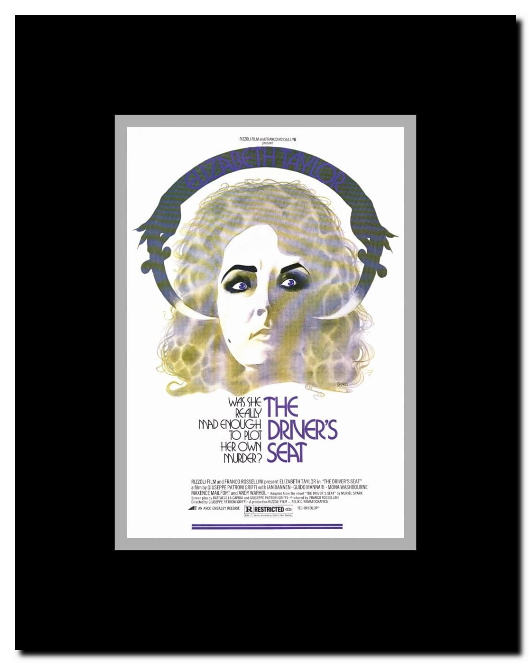 The Driver's Seat Framed Movie Poster