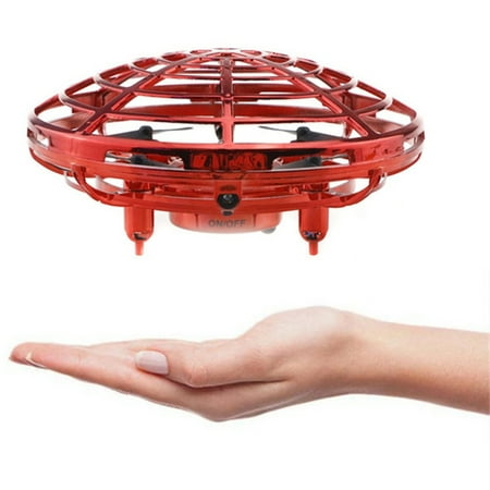 The Drone Zone Mini UFO Hand Controlled Quadcopter - Red