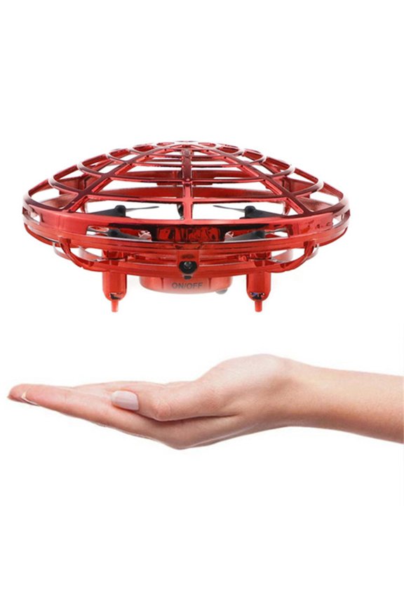 Mini UFO Hand Controlled Quadcopter - Red