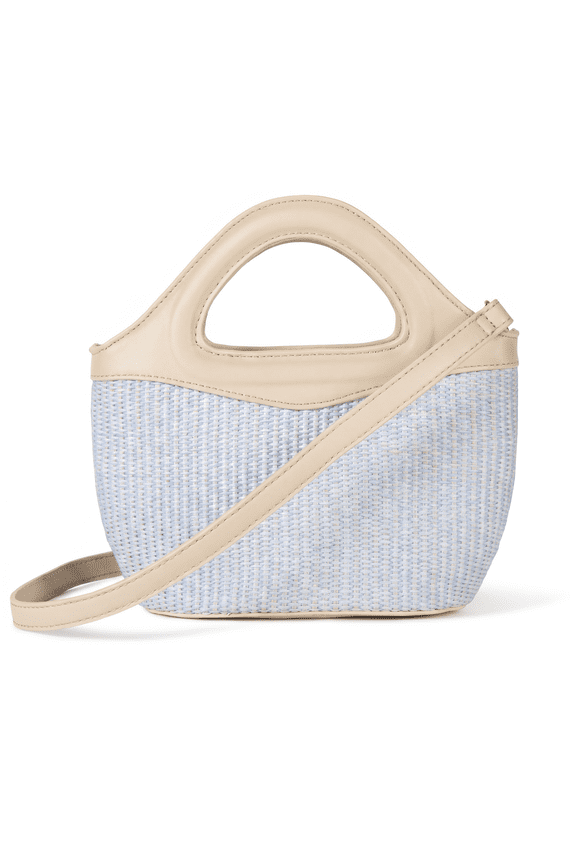 Women's Xiomara Mini Tote, Fog Blue Raffia