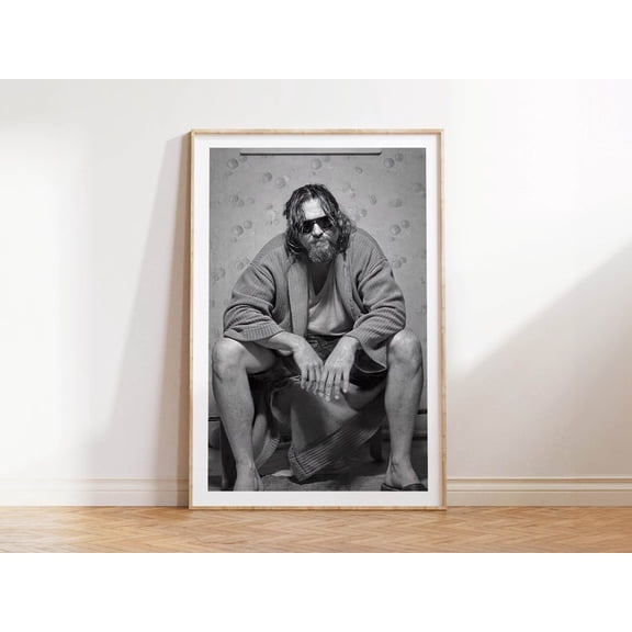 The Dude Movie Scene Poster Amusing Mens Bathroom Art Unframed Paper Print