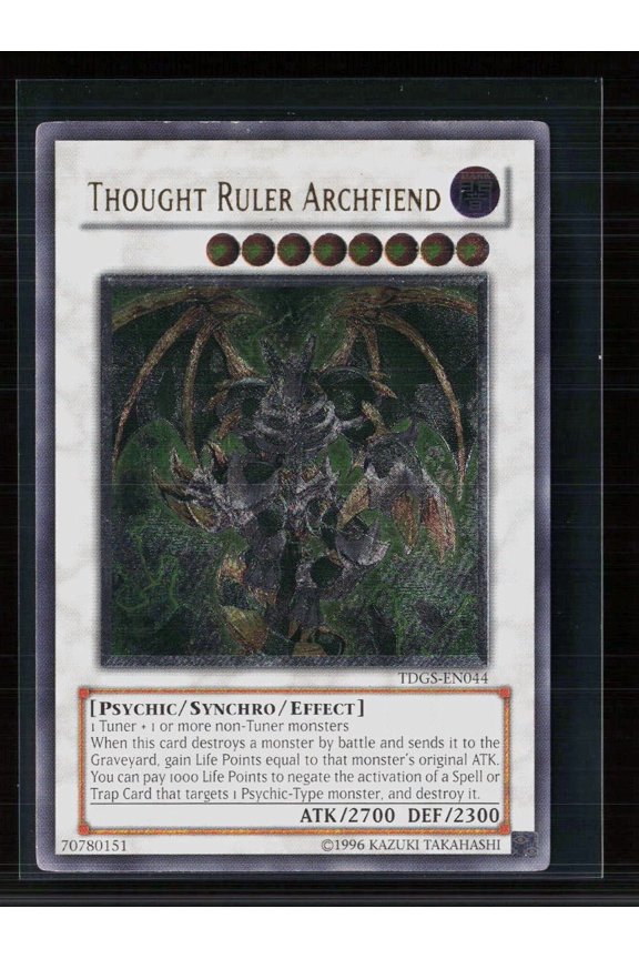 The Duelist Genesis Thought Ruler Archfiend Ultimate Rare Synchro Monster 1st Edition