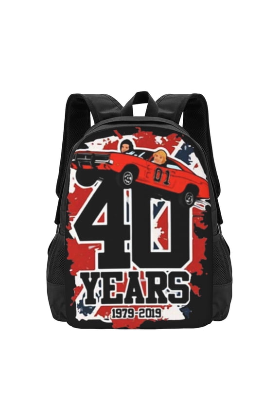 The Dukes Of Hazzard 40 Years 1979 2019 Backpack Fashion Travel Backpack Laptop Backpack 16 Inch Simple And Large Capacity