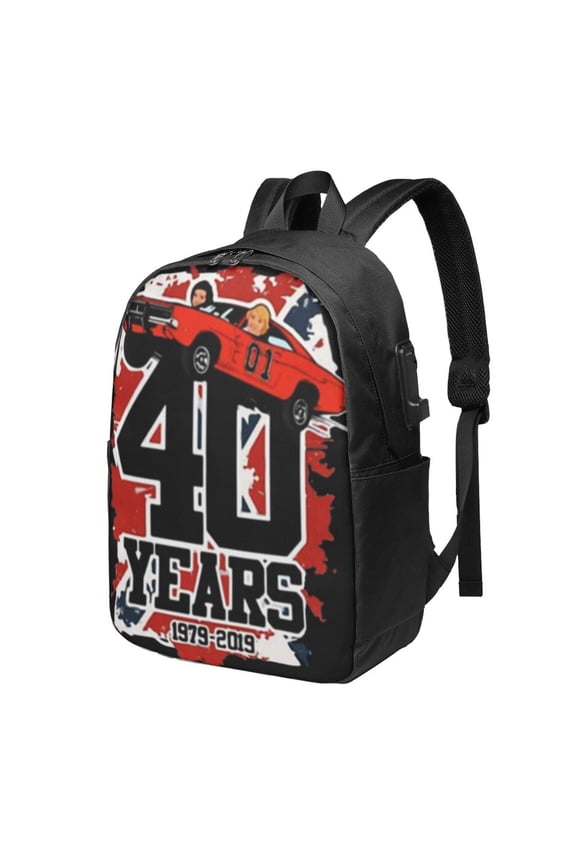 The Dukes Of Hazzard 40 Years 1979 2019 Backpack Fashion Travel Backpack Laptop Backpack 17 Inch External Usb Interface Headphone Line Interface
