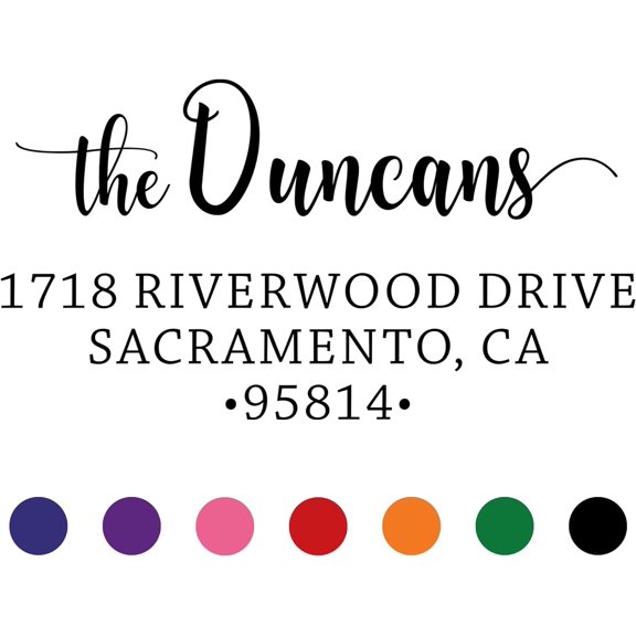 The Duncans Personalized Self-Inking Address Stamp | Envelope Return Address Stamp for Couples and Families | Custom Rubber Address Stamp (1, Medium)