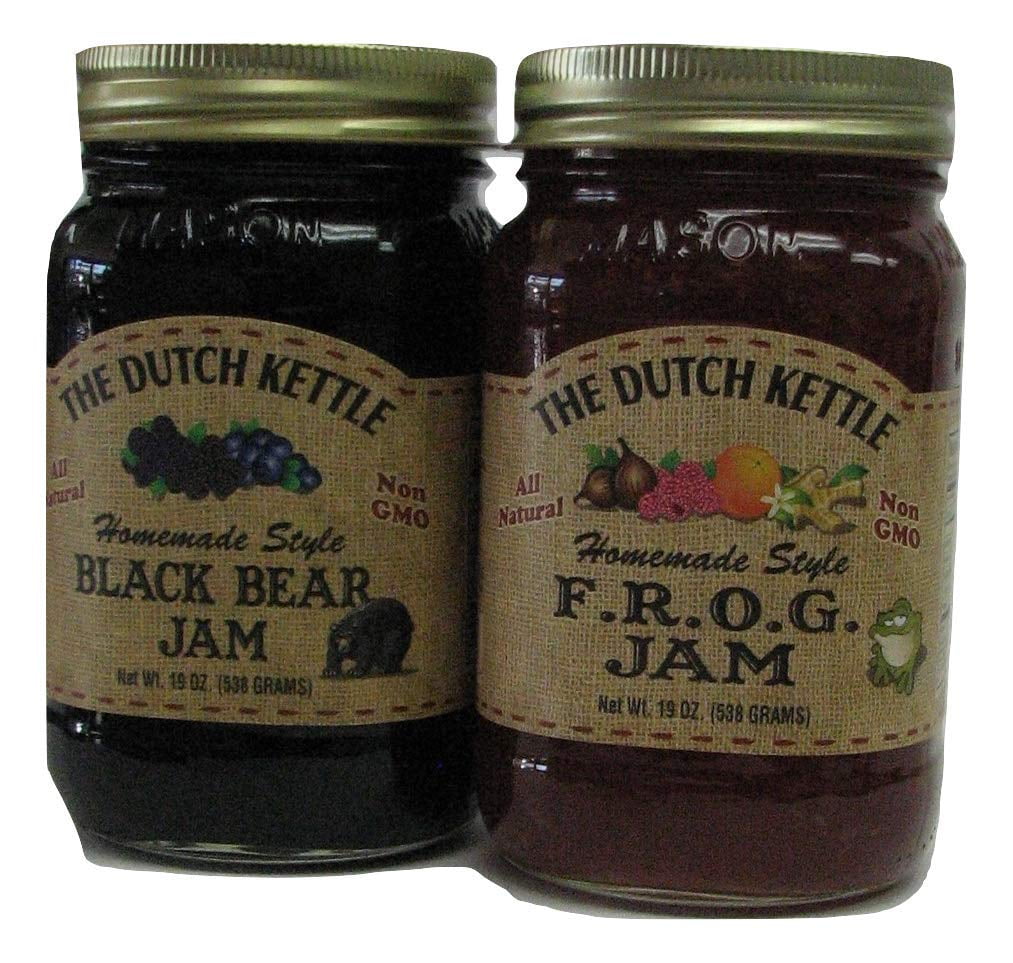 The Dutch Kettle Black Bear & Frog Jam 19 0Z Jars