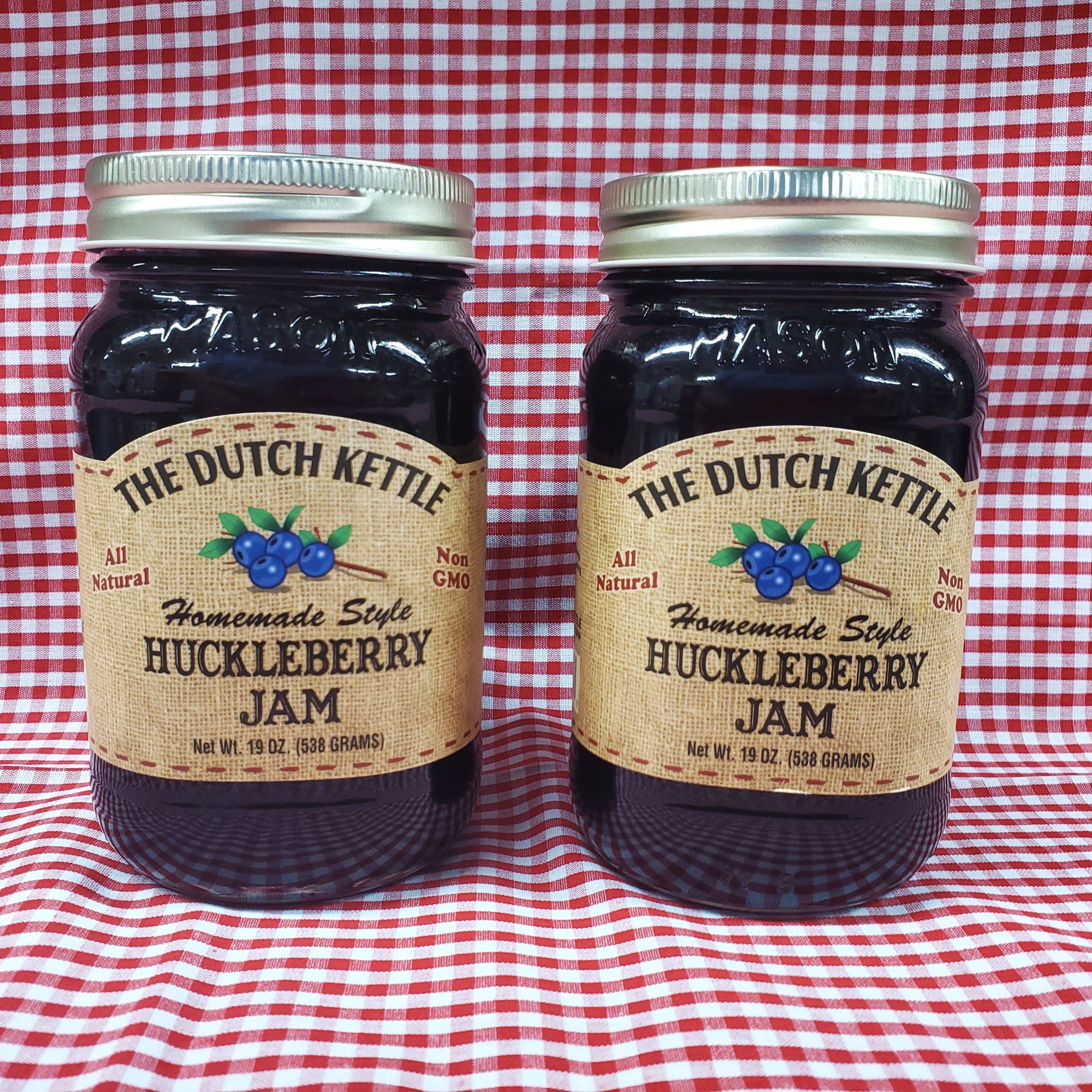 The Dutch Kettle Huckleberry Jam 219 Oz Jars