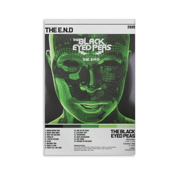 The E.N.D. Black Eyed Peas Album Cover Canvas Poster Print Music Posters for Room Aesthetic