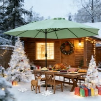 ENYOPRO 14.8 ft Patio Umbrella, Equipped with 14 Heavy-Duty Ribs and a Rotating Crank Handle, waterproof and UV-resistant, suitable for gardens, patios,patios