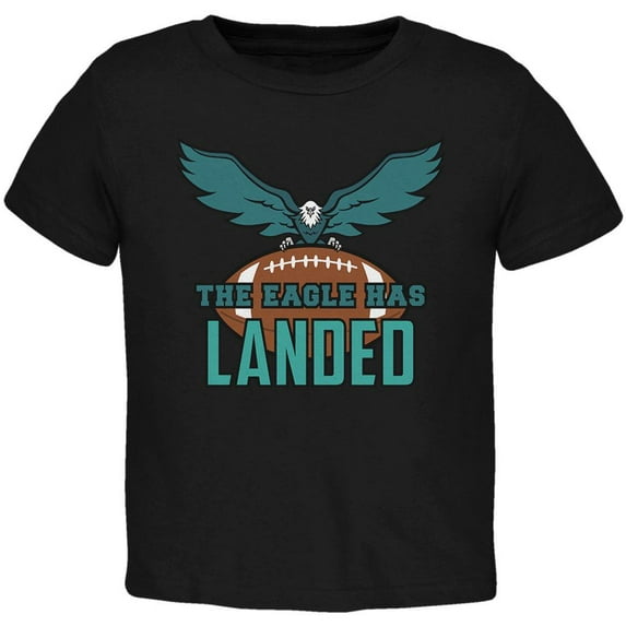 The Eagle Has Landed Football Toddler T Shirt Black Toddler Size 5/6