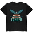 thumbnail image 1 of The Eagle Has Landed Football Youth T Shirt Black YLG, 1 of 1