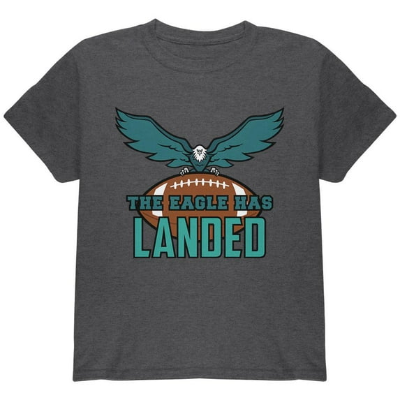 The Eagle Has Landed Football Youth T Shirt Dark Heather YLG