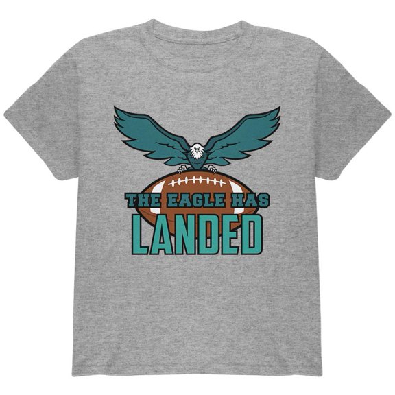 The Eagle Has Landed Football Youth T Shirt Heather YLG