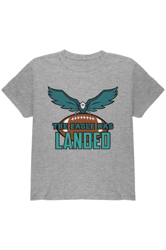 The Eagle Has Landed Football Youth T Shirt Heather YSM