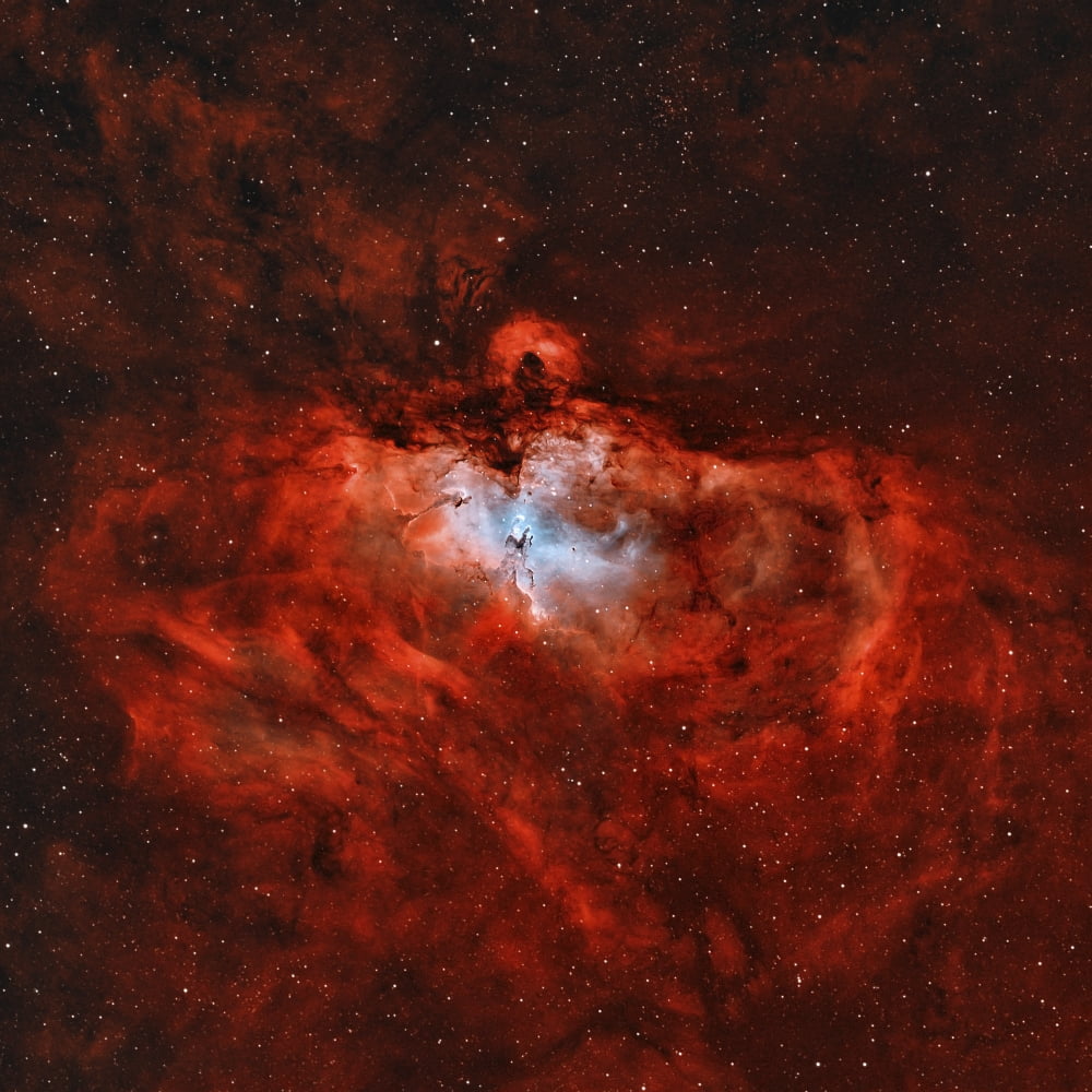 The Eagle Nebula in the constellation Serpens Canvas Art - Rolf GeissingerStocktrek Images (28 x 28)
