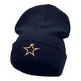 thumbnail image 1 of The Eagle Star Embroidered 12 Inch Long Knitted Beanie - Navy OSFM, 1 of 5