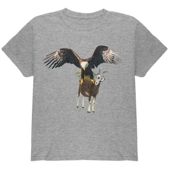 The Eagle Stops The Goat Youth T Shirt Heather YMD