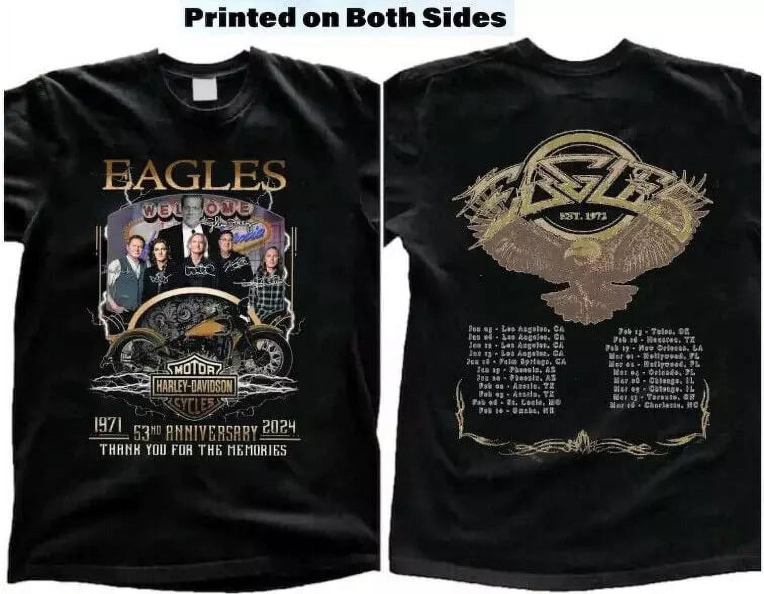 The Eagles Band 2024 Music TShirt Long Goodbye Tour DP237