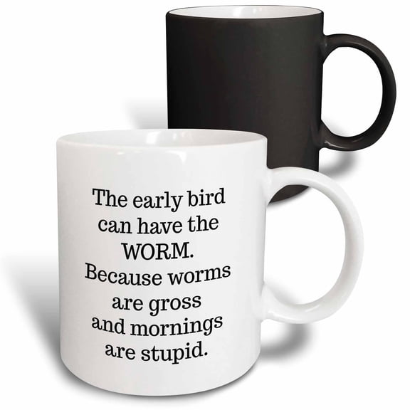 3drose, the Early Bird Can Have the Worm, 11oz Magic Transforming Mug
