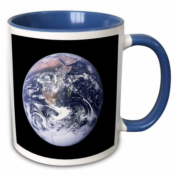 3drose, the Earth Seen from Apollo 17, 11oz Two-tone Blue Mug